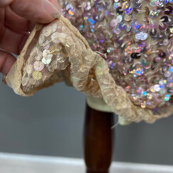 Mac Duggal dress size 0 all over sequin open back Eras Tour halter prom cocktail - Picture 9 of 14